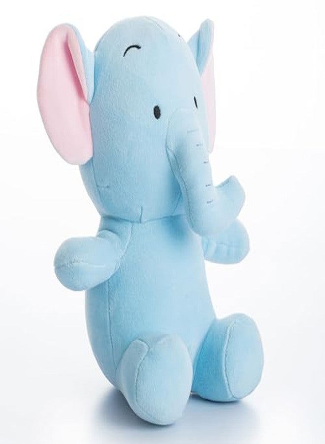Dimpy Stuff Elephant Cuddly Plush - Blue Spandex Elephant 22 cm (9") - Velvety Soft Spandex Plush Cute Room Decor Boys Girls - Image 3